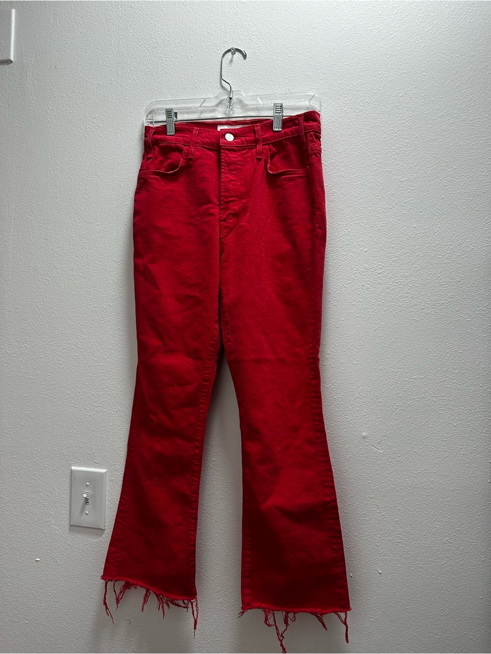 Mother Bright red jeans